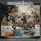 Zebra Wild Spirit - Decoupage - Seidenpapier