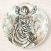 Zebra Wild Tame und Zeitlose Sammlung Getränkeuntersetzer (Vorne)