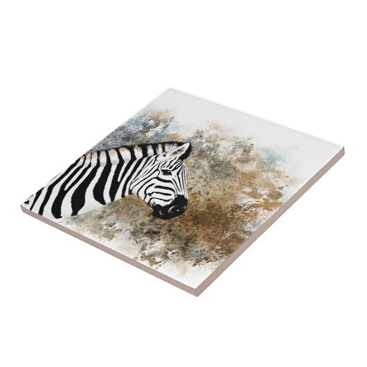 Zebra-Wildafrica-Tier Fliese (Seite)