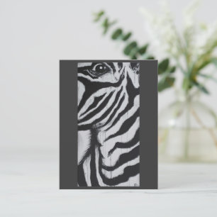 Zebra Wildlife African Plains Original Art Postkarte