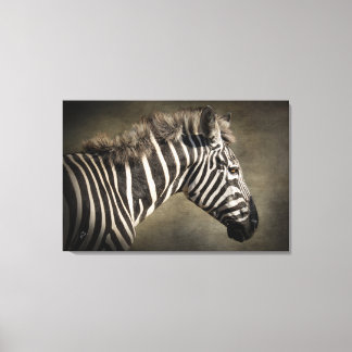 Zebra-Wildlife-Fotokunst Leinwanddruck