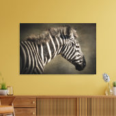 Zebra-Wildlife-Fotokunst Leinwanddruck (Insitu (Wohnzimmer))