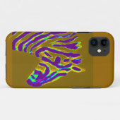 Zebra Wildlife Lila gestreift Case-Mate iPhone Hülle (Rückseite (Horizontal))