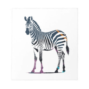 Zebra Wildlife Nature Illustration Silhouette Cool Notizblock