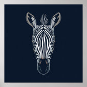 Zebra Wildlife Print | Zebra Animal Print Poster (Vorne)