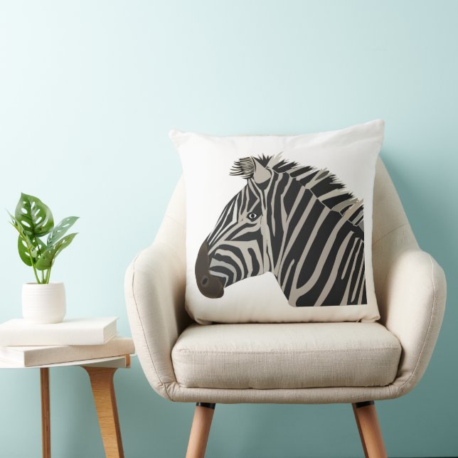 Zebra Wildlife Throw Kissen (Stuhl )