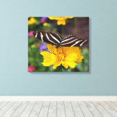 Zebra Wings Leinwanddruck (Insitu (Holzboden))