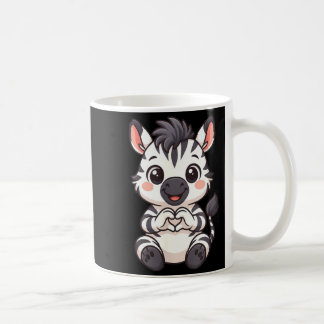 Zebra with heart women girls kids heart cute zebra kaffeetasse