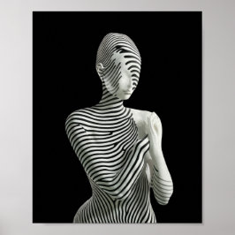 Zebra Woman Poster