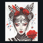 Zebra Woman - preisgekrönter Pop Art Fotodruck<br><div class="desc">"Zebra Woman" ist ein preisgekröntes Kunstwerk des international anerkannten Künstlers Danguole Serstinskaja. Dieses kühne Schwarz-Weiß-Portrait,  das bei den Art Collectors Choice Awards 2025 mit dem 5. Platz in der Pop Art Kategorie ausgezeichnet wurde,  verbindet surreale Eleganz mit symbolischer Stärke. Ein beeindruckendes Statement für jeden modernen Raum,  Kreativstudios oder Wohngestaltung.</div>