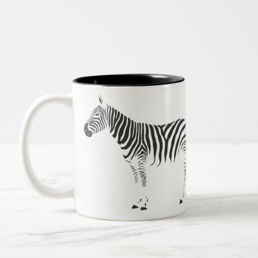 Zebra Wrap Around Zweifarbige Tasse (Links)
