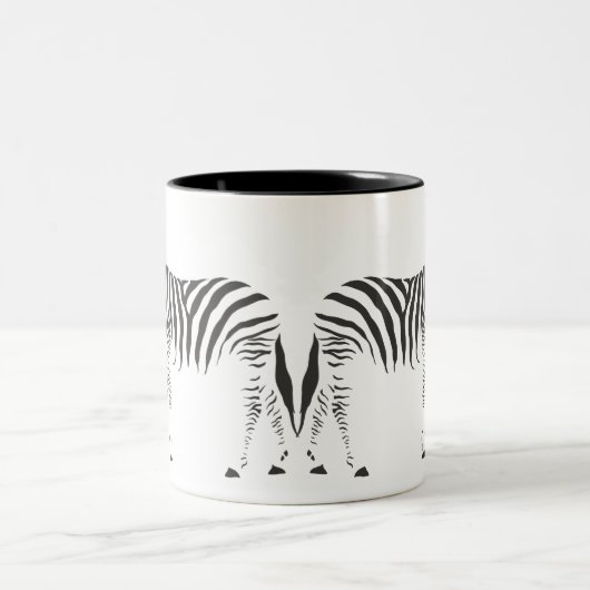 Zebra Wrap Around Zweifarbige Tasse (Mittel)