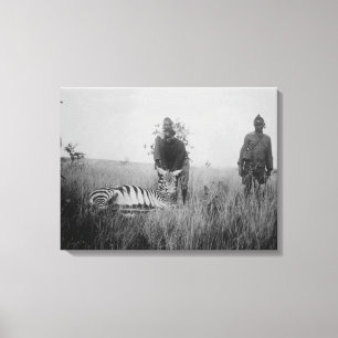 Zebra wurde von Einheimischen in Afrika getötet Fo Leinwanddruck