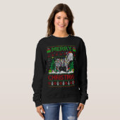 Zebra   Xmas Tree Lights Ugly Santa Zebra Christma Sweatshirt (Vorne ganz)