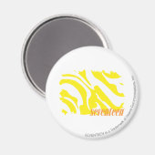 Zebra Yellow 2 Magnet (Vorderseite/Rückseite)