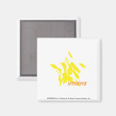 Zebra Yellow 3 Magnet (Vorderseite/Rückseite)