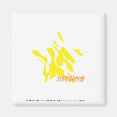 Zebra Yellow 3 Magnet (Vorne)