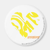 Zebra Yellow 4 Magnet (Vorne)