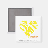 Zebra Yellow 4 Magnet (Vorderseite/Rückseite)
