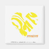 Zebra Yellow 4 Magnet (Vorne)