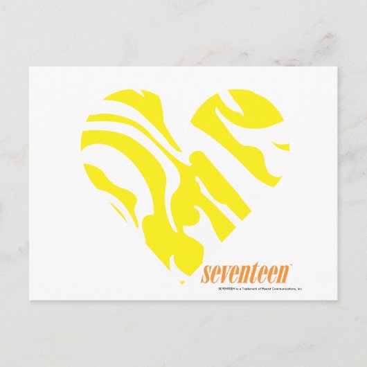 Zebra Yellow 4 Postkarte (Vorderseite)