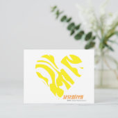 Zebra Yellow 4 Postkarte (Stehend Vorderseite)
