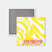 Zebra Yellow Magnet (Vorderseite/Rückseite)