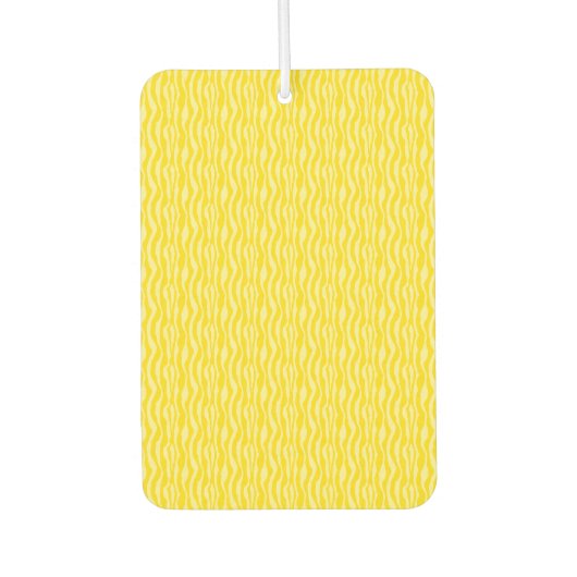 Zebra Yellow Pattern Moderne Animal Print Autolufterfrischer (Vorderseite)
