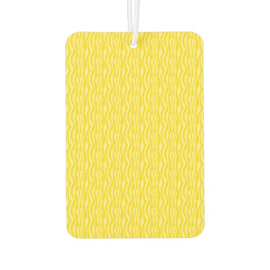 Zebra Yellow Pattern Moderne Animal Print Autolufterfrischer (Rückseite)