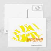 Zebra Yellow Postkarte (Vorne/Hinten)