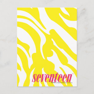 Zebra Yellow Postkarte