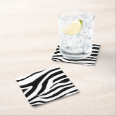 Zebra, Zebra-Druck, Zebra-Muster, Safari, Afrika, Rechteckiger Pappuntersetzer (Vor Ort)