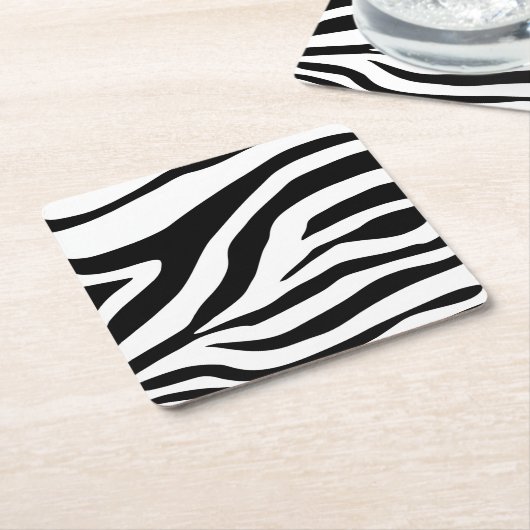 Zebra, Zebra-Druck, Zebra-Muster, Safari, Afrika, Rechteckiger Pappuntersetzer (angewinkelt)