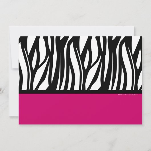 Zebra-Zebra-Graduierungsparty Einladung (Rückseite)