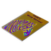 Zebra-Zebra-lila Notizblock (Linke Seite)