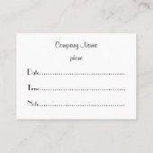 Zebra-Zebrakarte Terminkarte (Rückseite)