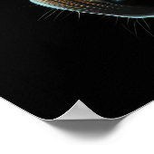 Zebra Zeichnend harte Pastelle Poster (Ecke)