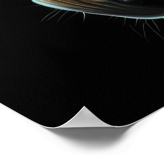 Zebra Zeichnend harte Pastelle Poster (Ecke)