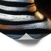 Zebra Zeichnend harte Pastelle Poster (Ecke)
