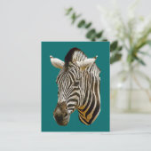 Zebra Zeichnend Postkarte (Stehend Vorderseite)
