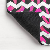 Zebra Zickzack Black and Hot Pink Mousepad (Ecke)