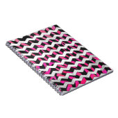Zebra Zickzack Black and Hot Pink Notizblock (Rechte Seite)