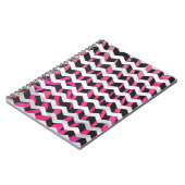 Zebra Zickzack Black and Hot Pink Notizblock (Linke Seite)