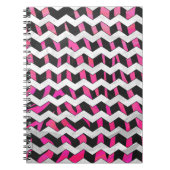 Zebra Zickzack Black and Hot Pink Notizblock (Vorderseite)