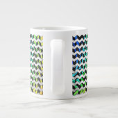 Zebra Zickzack Black and Rainbow Print Jumbo-Tasse (Rückseite)