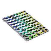 Zebra Zickzack Black and Rainbow Print Notizblock (Rechte Seite)
