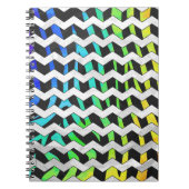 Zebra Zickzack Black and Rainbow Print Notizblock (Vorderseite)