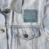 Zebra Zickzack Black und Blue Button (Beispiel)