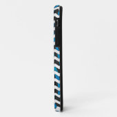 Zebra Zickzack Black und Blue Case-Mate iPhone Hülle (Hinten/Links)