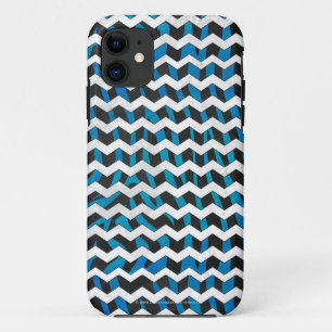 Zebra Zickzack Black und Blue Case-Mate iPhone Hülle